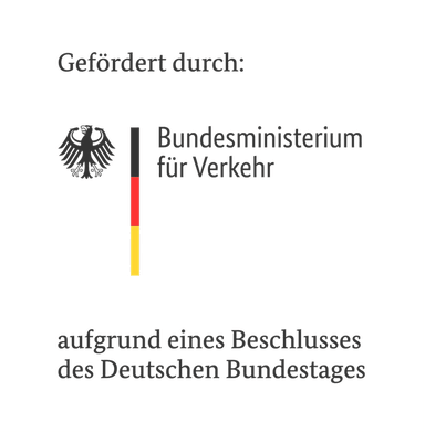 Gefördert vom Bundesministerium für Verkehr durch einen Beschluss des Deutschen Bundestages