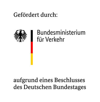 Gefördert vom Bundesministerium für Verkehr durch einen Beschluss des Deutschen Bundestages